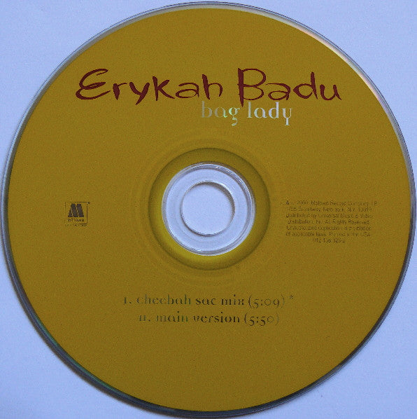Erykah Badu : Bag Lady (CD, Single)