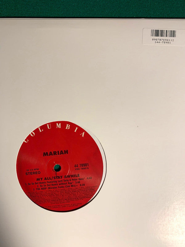 Mariah Carey : My All / Stay Awhile (12")