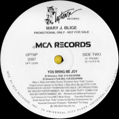 Mary J. Blige : You Bring Me Joy (12", Promo)