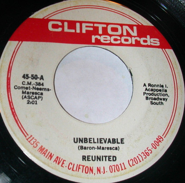 Reunited (3) : Unbelievable  (7")