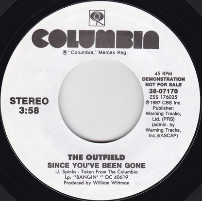 The Outfield : Since You've Been Gone (7", Promo)