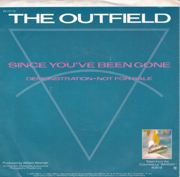 The Outfield : Since You've Been Gone (7", Promo)