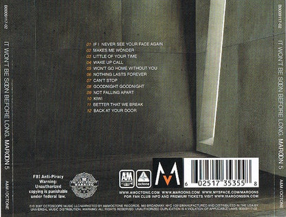 Maroon 5 : It Won't Be Soon Before Long (CD, Album, Wal)