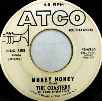 The Coasters : Money Honey / Let's Go Get Stoned (7", Promo)