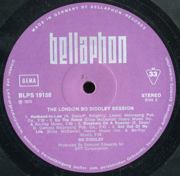 Bo Diddley : The London Bo Diddley Sessions (LP, Album, Gat)
