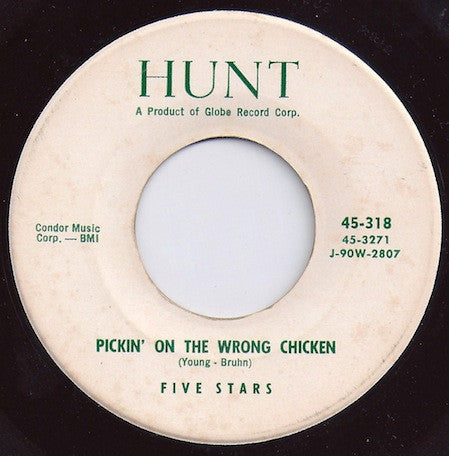 The Five Stars (4) : Pickin' On The Wrong Chicken / Dreaming (7")