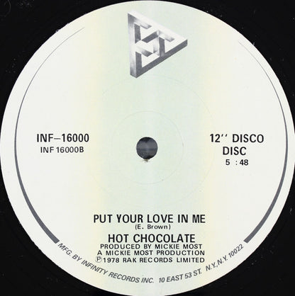 Hot Chocolate : Every 1's A Winner / Put Your Love In Me (12", Single, Glo)