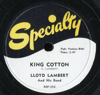 Lloyd Lambert & His Band : King Cotton / Heavy Sugar (Shellac, 10")