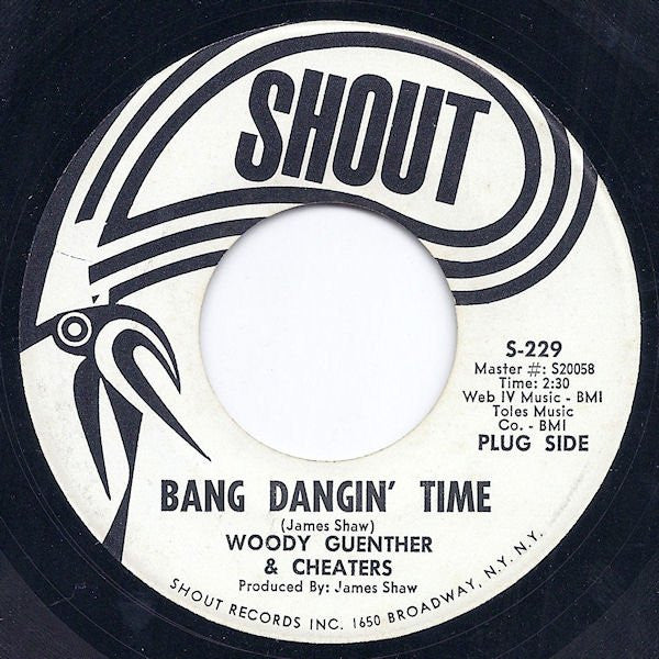Woody Guenther & Cheaters (2) : Bang Dangin' Time / Teardrops (7", Promo)