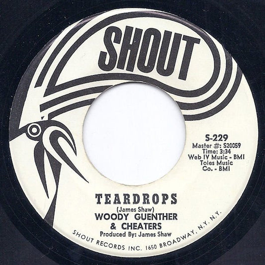 Woody Guenther & Cheaters (2) : Bang Dangin' Time / Teardrops (7", Promo)