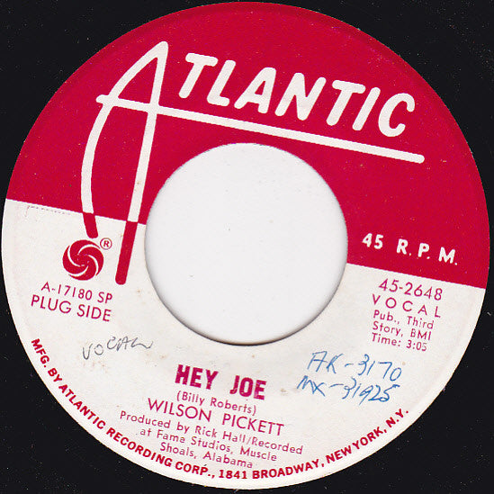 Wilson Pickett : Hey Joe / Night Owl (7", Promo)