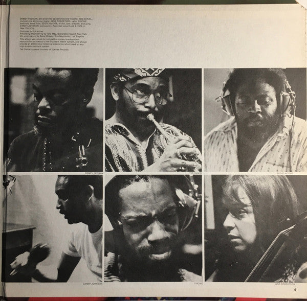 Dewey Redman : The Ear Of The Behearer (LP, Album, Quad, Gat)