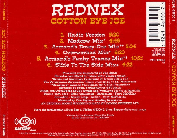Rednex : Cotton Eye Joe (CD, Maxi)