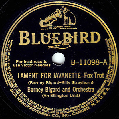 Barney Bigard And His Orchestra : Lament For Javanette / Ready Eddy (Shellac, 10", Ind)