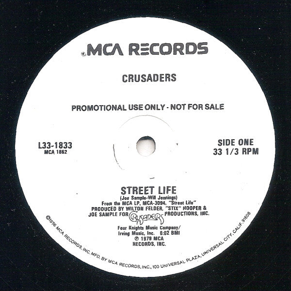 The Crusaders : Street Life (12", Promo)