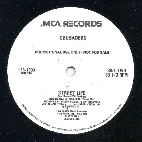 The Crusaders : Street Life (12", Promo)