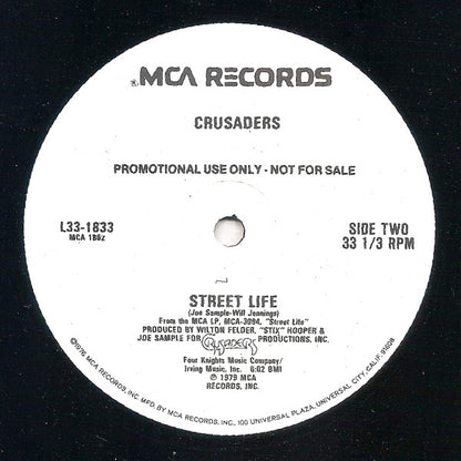 The Crusaders : Street Life (12", Promo)