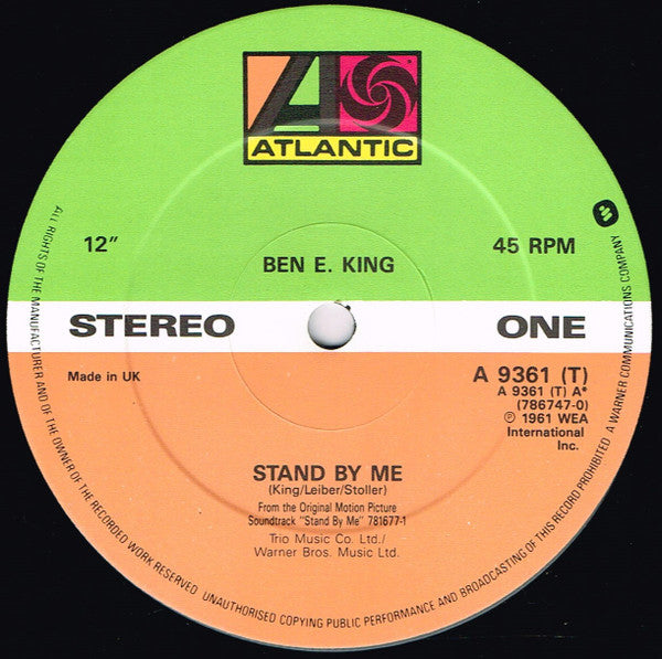 Ben E. King : Stand By Me (12", Single, RE, Dam)