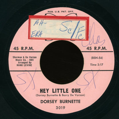 Dorsey Burnette : Hey Little One / Big Rock Candy Mountain (7", Single)