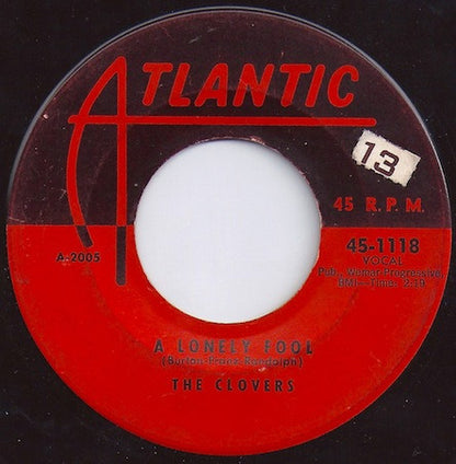 The Clovers : A Lonely Fool / Baby Baby, Oh My Darling (7")