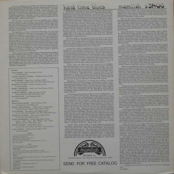 Various : Hard Time Blues - St. Louis 1933-1940 (LP, Comp, Mono)