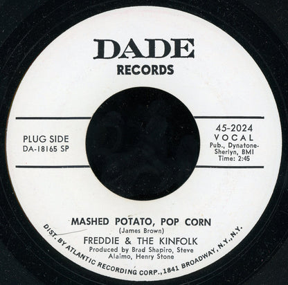 Freddie & The Kinfolk : Mashed Potato, Pop Corn (7", Promo, SP)