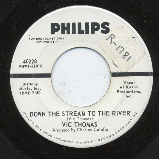 Vic Thomas : Village Of Love / Down The Stream To The River (7", Single, Promo)