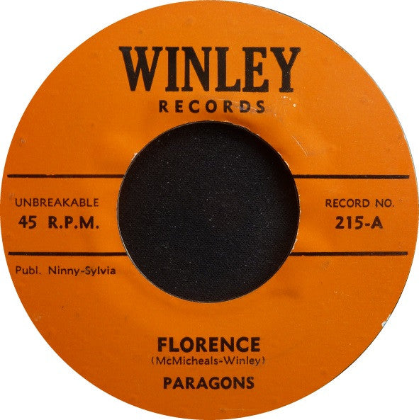 The Paragons (2) : Florence / Hey Little School Girl (7", Styrene)