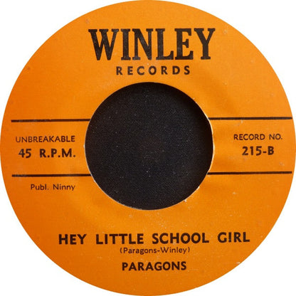 The Paragons (2) : Florence / Hey Little School Girl (7", Styrene)