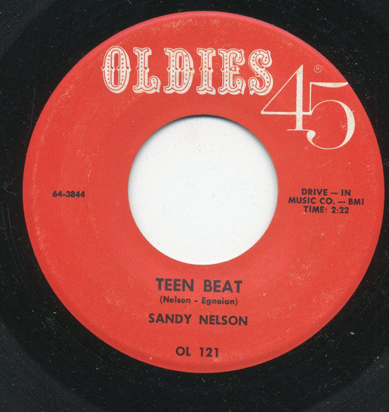 Sandy Nelson / The Spaniels : Teen Beat / Baby Come Along With Me (7", Single)
