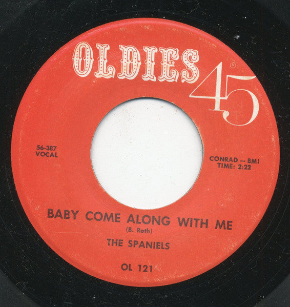 Sandy Nelson / The Spaniels : Teen Beat / Baby Come Along With Me (7", Single)