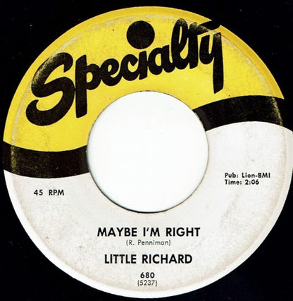 Little Richard : Maybe I'm Right / Whole Lotta Shakin' (7", Single)