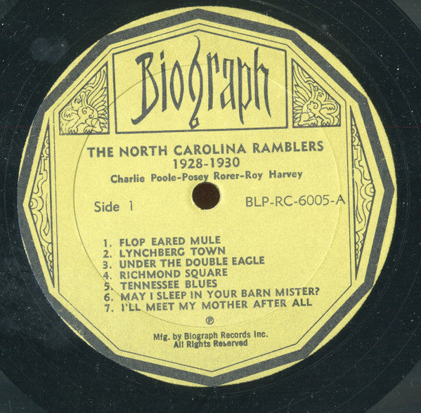 Charlie Poole And The North Carolina Ramblers : The North Carolina Ramblers (LP, Album, Comp)
