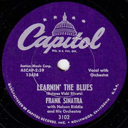 Frank Sinatra : Learnin' The Blues / If I Had Three Wishes (Shellac, 10")