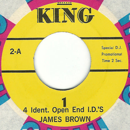 James Brown : 4 Ident. Open End I.D.'S (7", Promo)