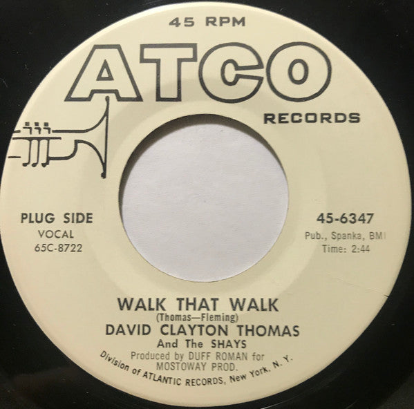 David Clayton-Thomas and The Shays : Walk That Walk (7", Promo)