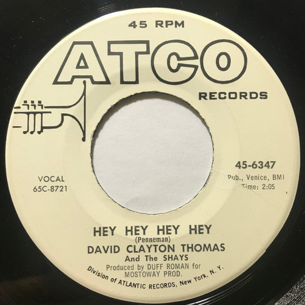 David Clayton-Thomas and The Shays : Walk That Walk (7", Promo)