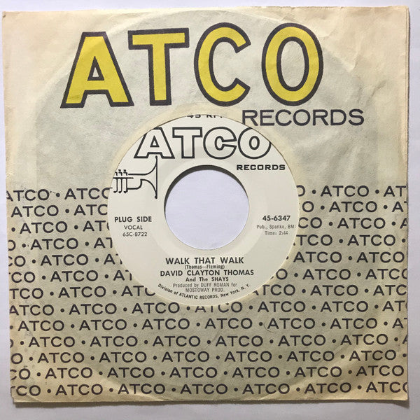 David Clayton-Thomas and The Shays : Walk That Walk (7", Promo)