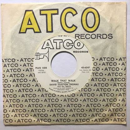 David Clayton-Thomas and The Shays : Walk That Walk (7", Promo)