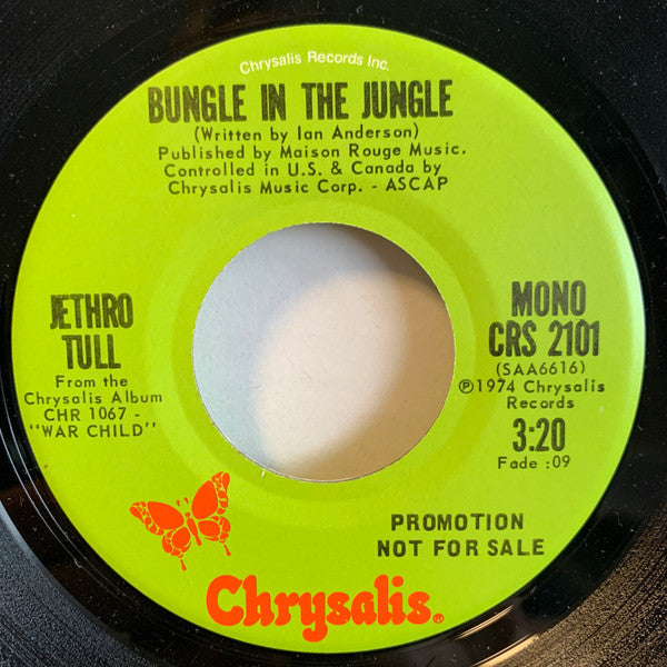 Jethro Tull : Bungle In The Jungle (7", Mono, Promo)