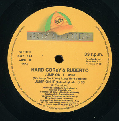 Hard Corey & Ruberto : Jump On It (12")