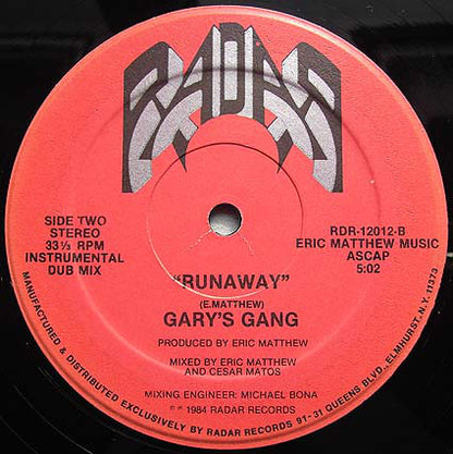 Gary's Gang : Runaway (12")