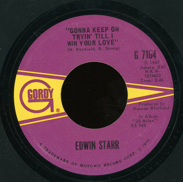 Edwin Starr : Stop The War Now  (7", Single, San)