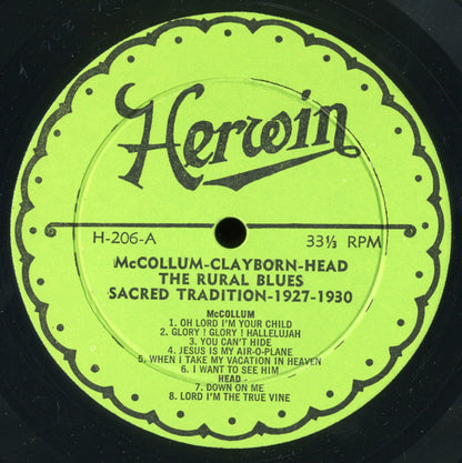 Mother McCollum, Eddie Head & Family, Rev. Edward W. Clayborn : The Rural Blues - Sacred Tradition 1927-1939 (LP, Album, Comp)