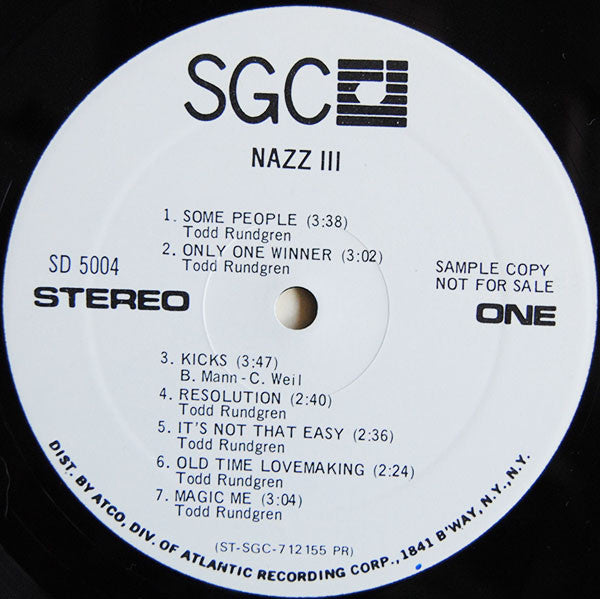 Nazz : III (LP, Album, Promo, PR)