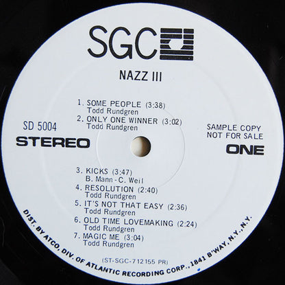 Nazz : III (LP, Album, Promo, PR)