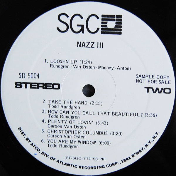 Nazz : III (LP, Album, Promo, PR)