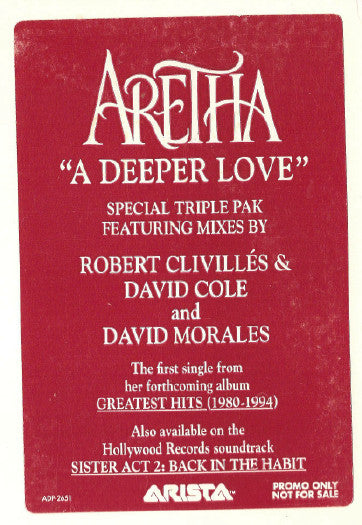 Aretha Franklin : A Deeper Love (3x12", Single, Promo, Tri)