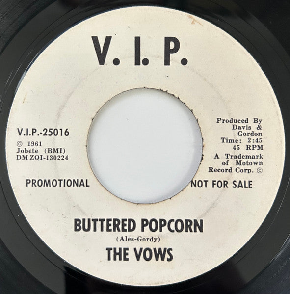 The Vows : Buttered Popcorn (7", S/Sided, Promo)