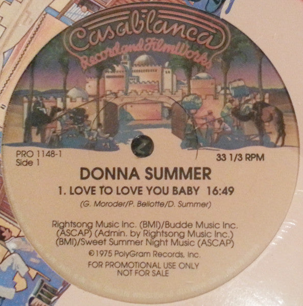 Donna Summer / Parliament : Love To Love You Baby / Flashlight (12", Promo, Smplr)